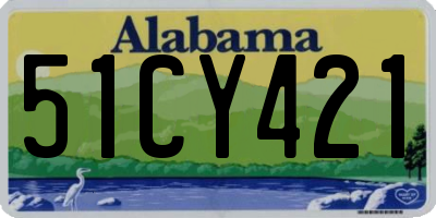 AL license plate 51CY421