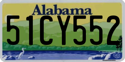 AL license plate 51CY552