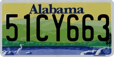 AL license plate 51CY663