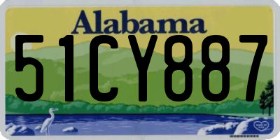 AL license plate 51CY887