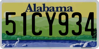 AL license plate 51CY934