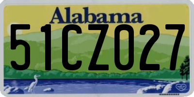 AL license plate 51CZ027