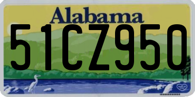 AL license plate 51CZ950