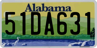 AL license plate 51DA631