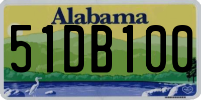 AL license plate 51DB100