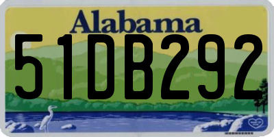 AL license plate 51DB292