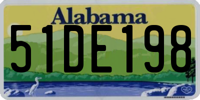 AL license plate 51DE198