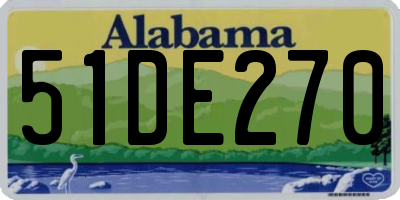 AL license plate 51DE270