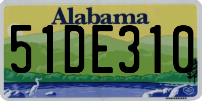 AL license plate 51DE310