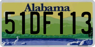 AL license plate 51DF113