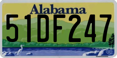 AL license plate 51DF247