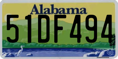 AL license plate 51DF494
