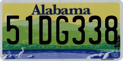 AL license plate 51DG338