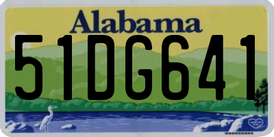 AL license plate 51DG641