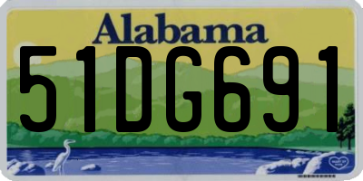 AL license plate 51DG691