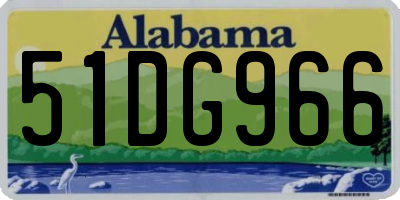 AL license plate 51DG966