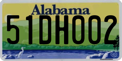 AL license plate 51DH002