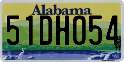 AL license plate 51DH054