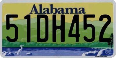 AL license plate 51DH452