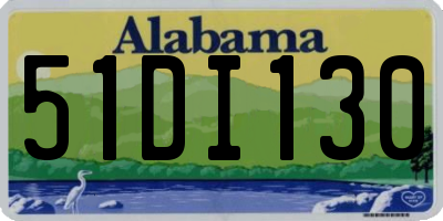AL license plate 51DI130