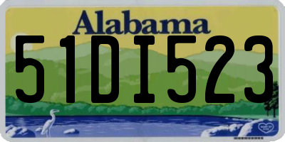 AL license plate 51DI523