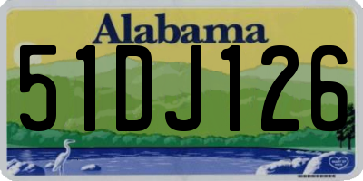 AL license plate 51DJ126