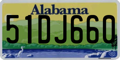 AL license plate 51DJ660