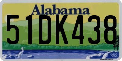 AL license plate 51DK438