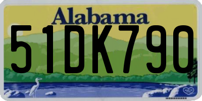 AL license plate 51DK790