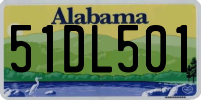 AL license plate 51DL501
