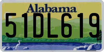 AL license plate 51DL619