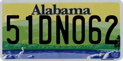 AL license plate 51DN062