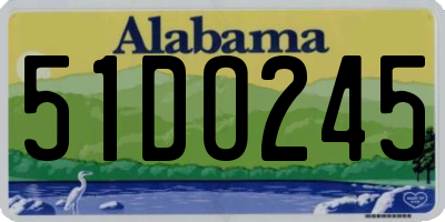 AL license plate 51DO245