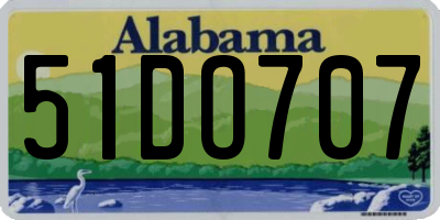 AL license plate 51DO707