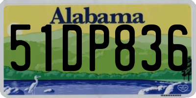 AL license plate 51DP836