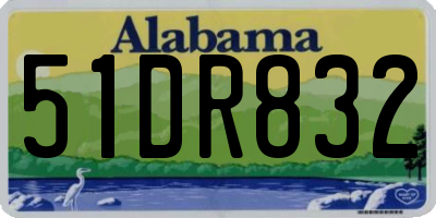 AL license plate 51DR832