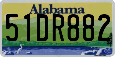 AL license plate 51DR882