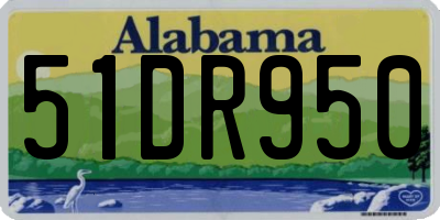 AL license plate 51DR950