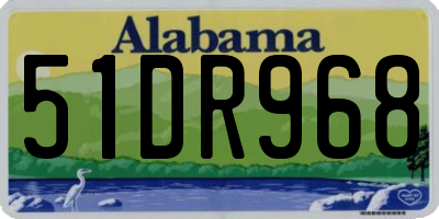 AL license plate 51DR968
