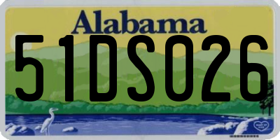 AL license plate 51DS026