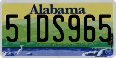 AL license plate 51DS965