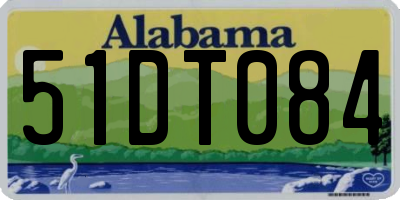 AL license plate 51DT084