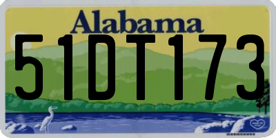 AL license plate 51DT173
