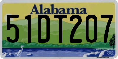 AL license plate 51DT207