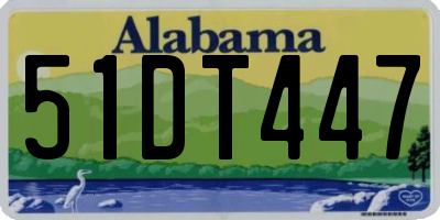 AL license plate 51DT447