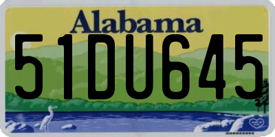 AL license plate 51DU645