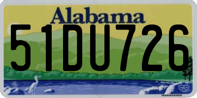 AL license plate 51DU726