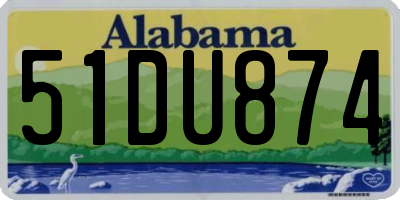 AL license plate 51DU874