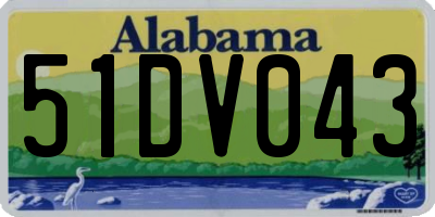 AL license plate 51DV043