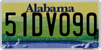 AL license plate 51DV090